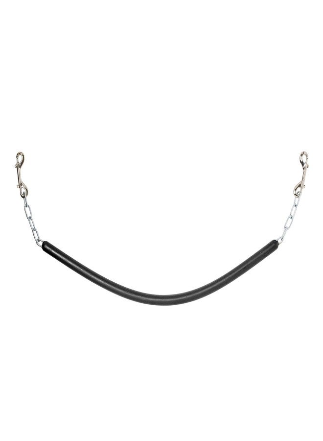 SmartEquine Stall Chain | Stall Area Fence Gate Hardware | Standard Size | Features 2 Double-Ended Snaps | 1" Wide Rubber | 45.5" Long | Black - Image 1
